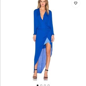 Michelle Mason blue wrap dress size 2